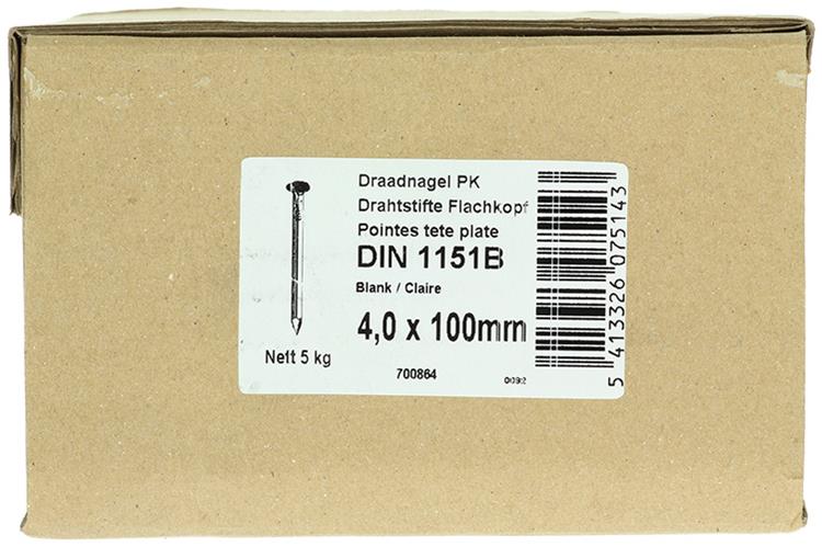 Afbeelding laden in galerijviewer, 1015652 - doos 5 kg. nagels platte kop 4,0x100 mm | 2 stuks