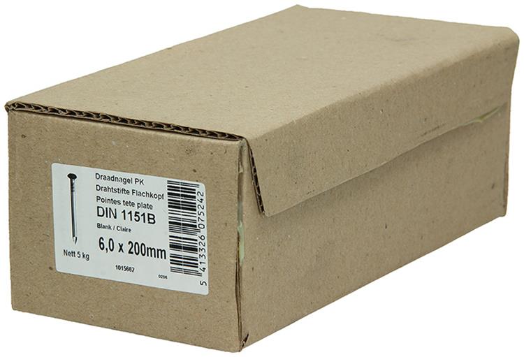 Afbeelding laden in galerijviewer, 1015662 - doos 5 kg. nagels platte kop 6,5x200 mm | 2 stuks
