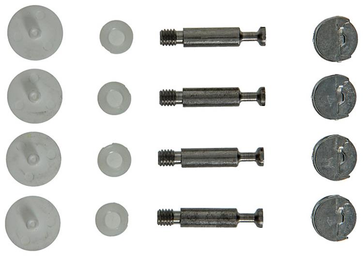 Load image into Gallery viewer, Mack 1013703 - 4 kastverbinders minifix wit m6x15mm | 5 stuks