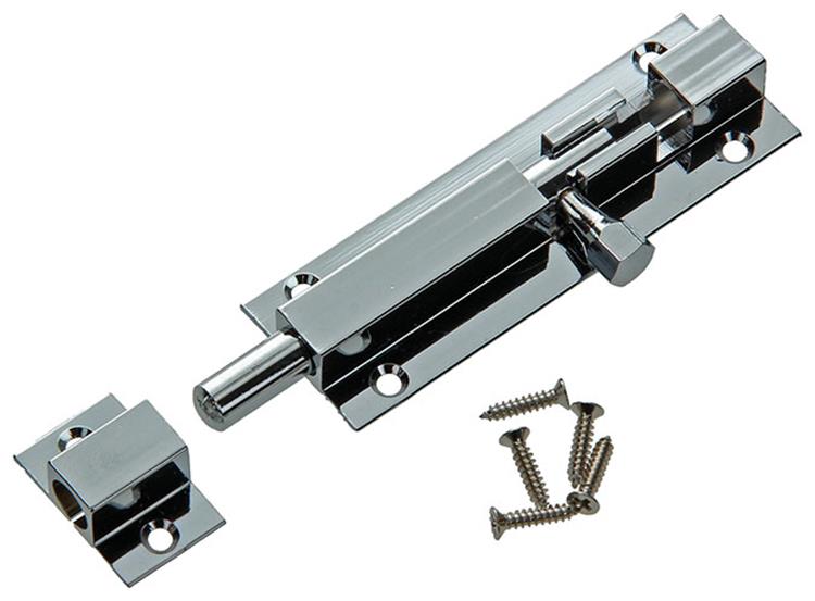 Load image into Gallery viewer, Mack 1013685 - 1 schuifgrendel messing verchroomd a 75 - b 16 mm | 5 stuks