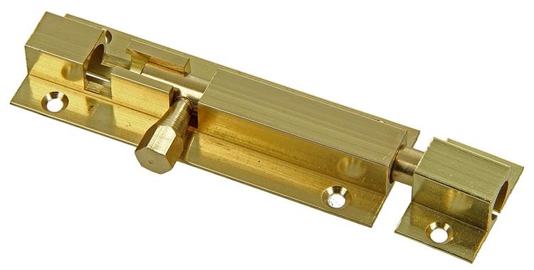 Load image into Gallery viewer, Mack 1013682 - 1 schuifgrendel messing gepolierd a 75 - b 16 mm | 5 stuks