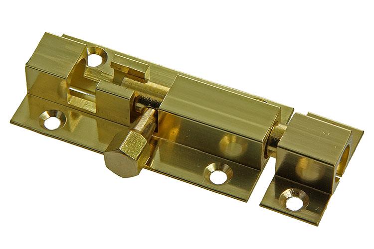 Load image into Gallery viewer, Mack 1013681 - 1 schuifgrendel messing gepolierd a 50 - b 16 mm | 5 stuks
