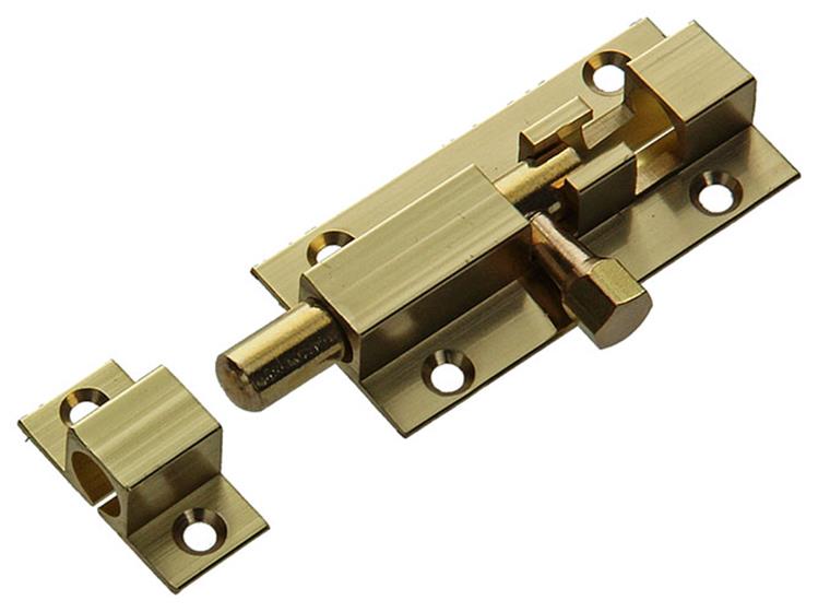 Load image into Gallery viewer, Mack 1013681 - 1 schuifgrendel messing gepolierd a 50 - b 16 mm | 5 stuks