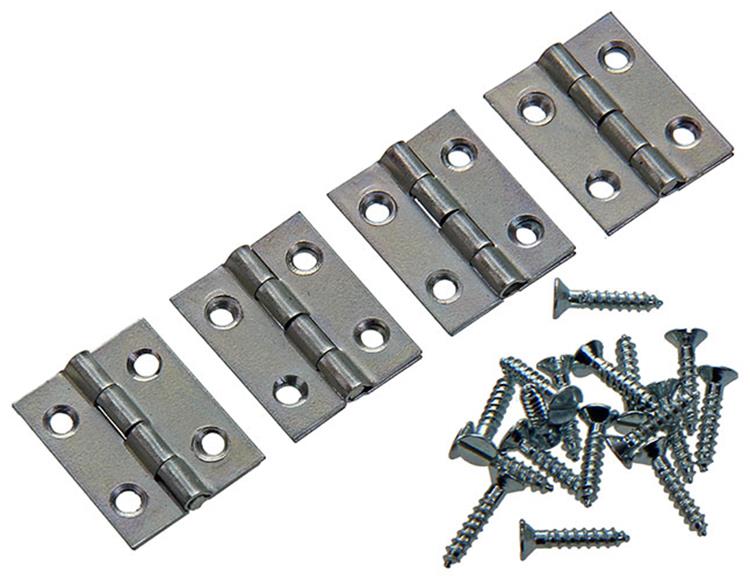 Afbeelding laden in galerijviewer, Mack 1013767 - 4 smalle scharnieren verzinkt h 20 x b 16 mm | 5 stuks