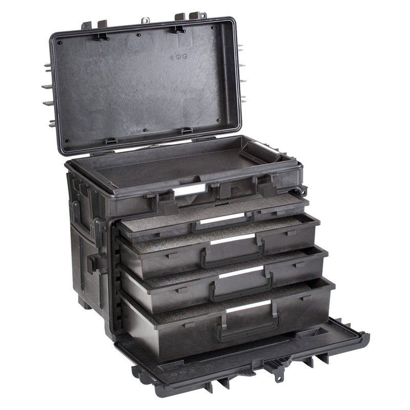 Load image into Gallery viewer, Explorer Cases 5140 Trolley Zwart met Plukschuim Lades