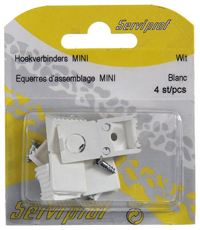 Load image into Gallery viewer, Mack 1013797 - 4 hoekverbinders mini wit | 5 stuks