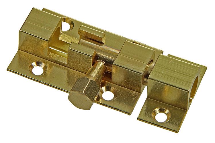 Load image into Gallery viewer, Mack 1013714 - 1 schuifgrendel messing gepolierd a 40 - b 13 mm | 5 stuks
