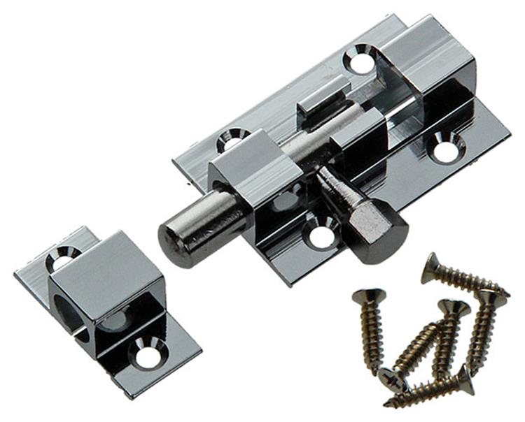 Load image into Gallery viewer, Mack 1013715 - 1 schuifgrendel messing verchroomd a 40 - b 13 mm | 5 stuks