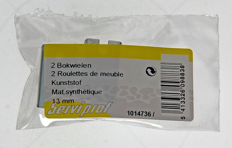 Load image into Gallery viewer, 1014736 - 2 st bokwiel kunststof 13mm | 5 stuks