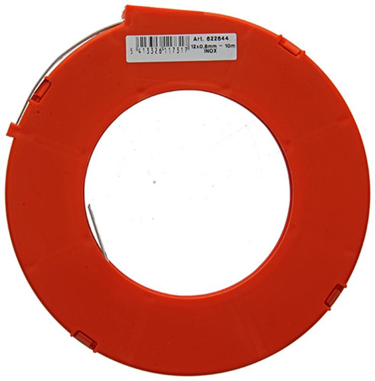 Load image into Gallery viewer, 1014766 - geperforeerd bandijzer, inox 12mmx0.8mm x10m | 2 stuks