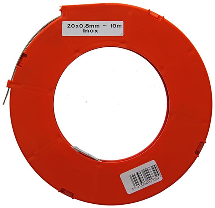 Load image into Gallery viewer, 1014767 - geperforeerd bandijzer, inox 19mmx0.8mmx10m | 2 stuks