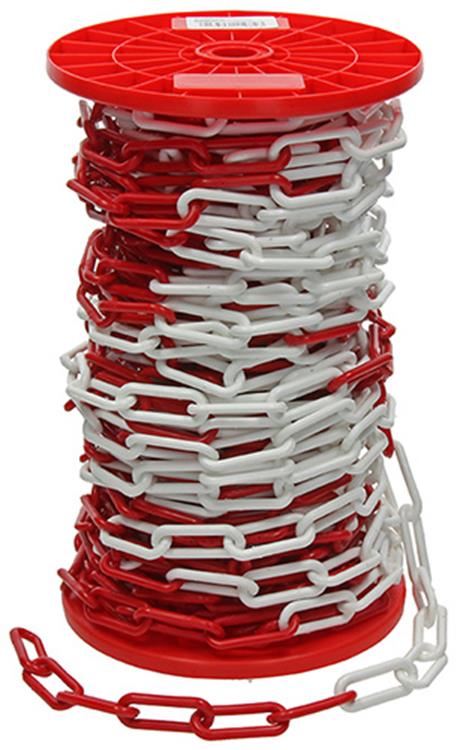 Load image into Gallery viewer, Mack 1013674 - kunststof ketting rood wit ø 6mm l 40mm 30m | 30 stuks