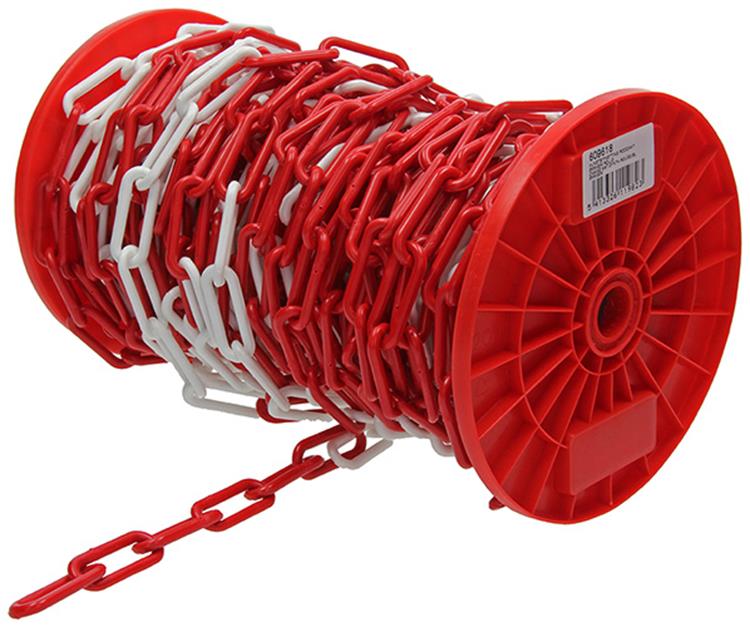 Load image into Gallery viewer, Mack 1013674 - kunststof ketting rood wit ø 6mm l 40mm 30m | 30 stuks