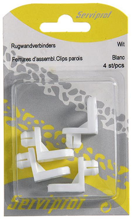 Load image into Gallery viewer, Mack 1013909 - 4 rugwandverbinders wit | 5 stuks