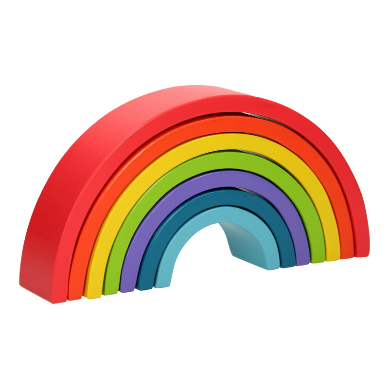 Load image into Gallery viewer, Jouéco regenboog hout, 7 delig. 2+