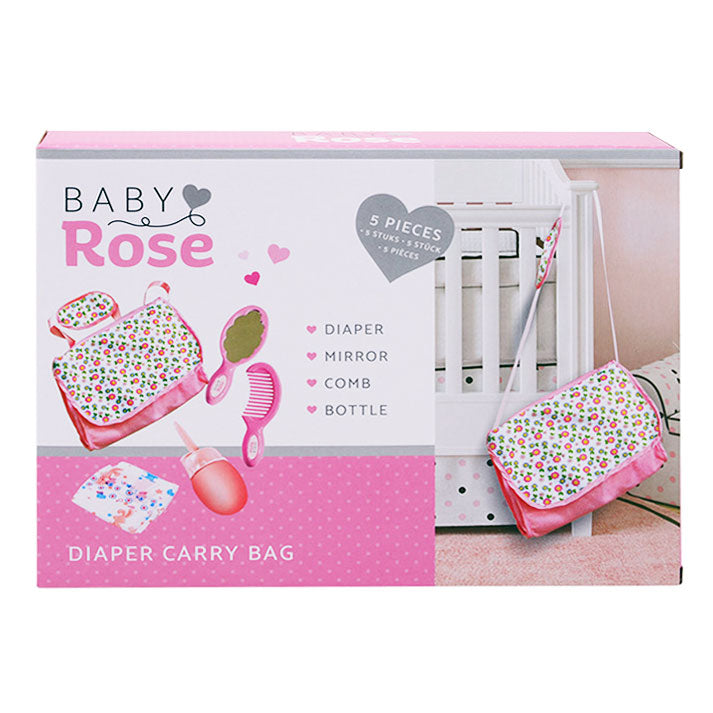 Load image into Gallery viewer, Johntoy baby rose luier draagtas met accessoires