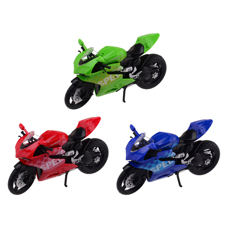 Load image into Gallery viewer, Johntoy race motorfiets in doos 3 assorti