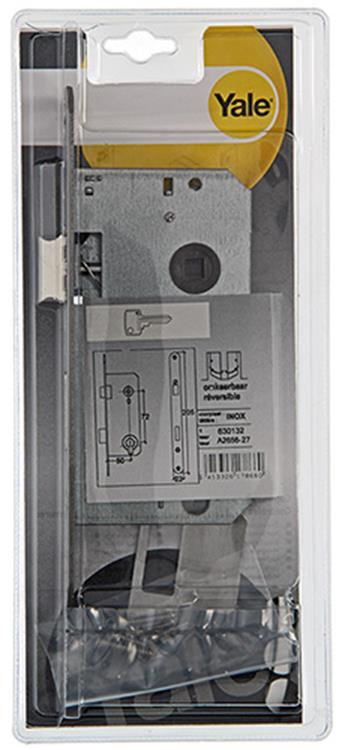 Load image into Gallery viewer, Yale 1019040 - 1 dubbel insteekslot l r inox a2656 50mm | 3 stuks