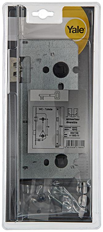 Load image into Gallery viewer, Yale 1019043 - 1 dubb.insteek wc-slot omkeerba1553 55mm | 3 stuks