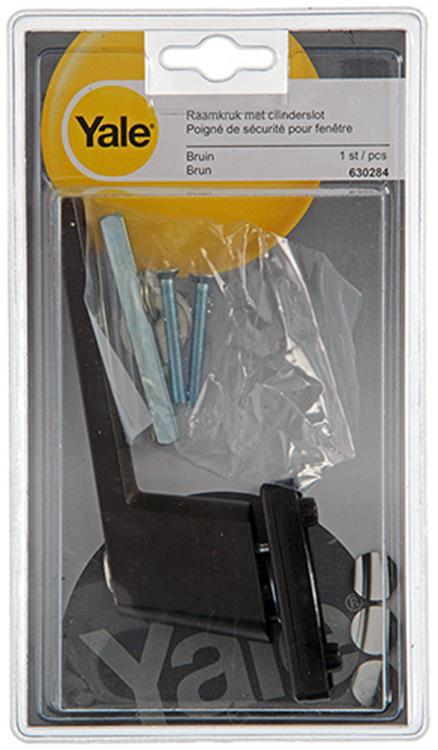 Load image into Gallery viewer, Yale 1019093 - 1 raamkruk met cilinderslot, bruin | 5 stuks