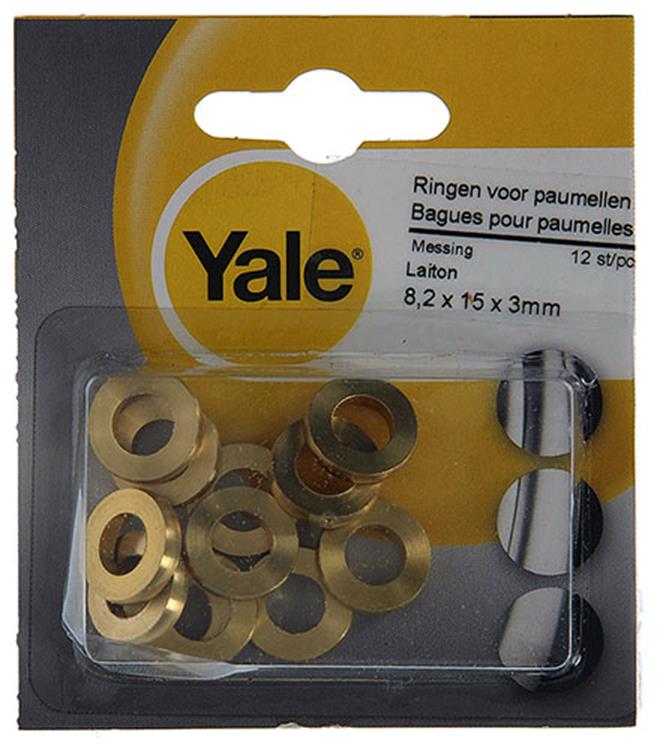 Load image into Gallery viewer, Yale 1019169 - 12 ringen voor paumellen messing 8,2x15x3mm | 5 stuks