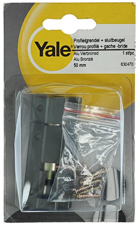 Load image into Gallery viewer, Yale 1019183 - profielgrendel met sluitbeugelverbrnsd 50mm | 5 stuks