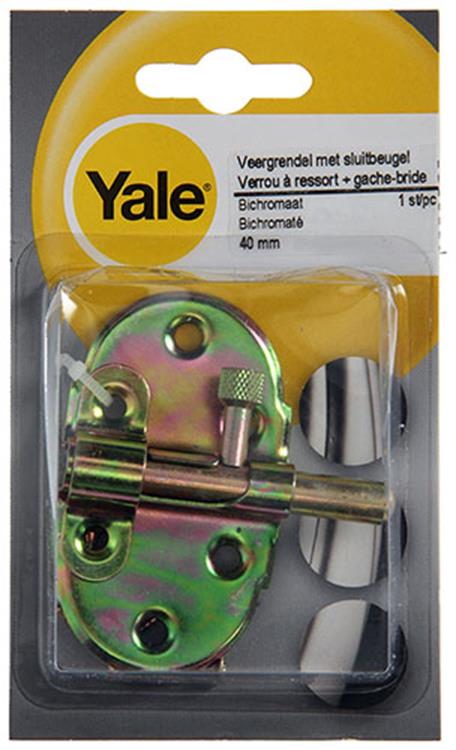 Load image into Gallery viewer, Yale 1019197 - veergrendel met sluitbeugel, bichromaat 40mm | 5 stuks