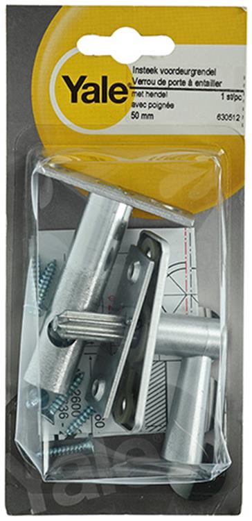 Load image into Gallery viewer, Yale 1019203 - 1 insteekvoordeurgrendel + hendel 50mm 2600-04 | 5 stuks