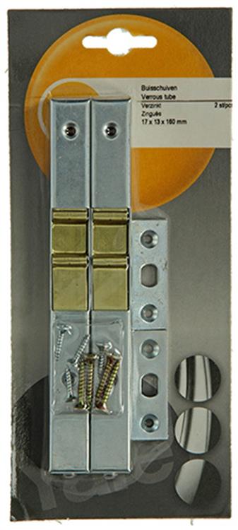 Load image into Gallery viewer, Yale 1019204 - 2 buisschuiven verzinkt 17x13mm 160mm | 5 stuks