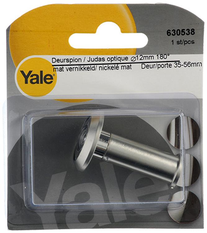 Load image into Gallery viewer, Yale 1019216 - deurspion 180° mat vernikkeld ø12mm | 3 stuks