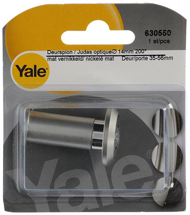 Load image into Gallery viewer, Yale 1019222 - deurspion 200° mat vernikkeld ø14mm | 2 stuks