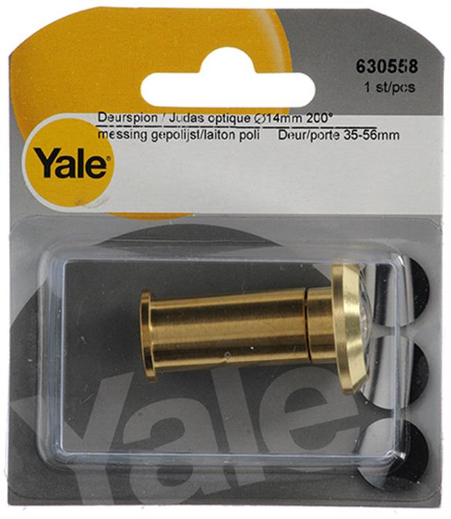 Load image into Gallery viewer, Yale 1019226 - deurspion 200° messing gepolijst ø14mm | 2 stuks