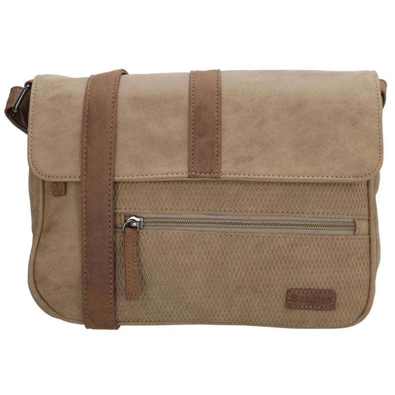 Afbeelding laden in galerijviewer, Beagles brunete schoudertas 23x27x7cm taupe