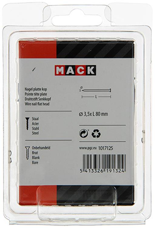 Load image into Gallery viewer, Mack 1017125 - nagel platte kop 180 gr 3,5 x 80 mm | 5 stuks