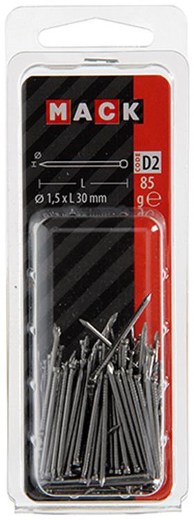 Load image into Gallery viewer, Mack 1017131 - fijne nagel ronde kop 85 gr 1,5 x 30 mm | 5 stuks