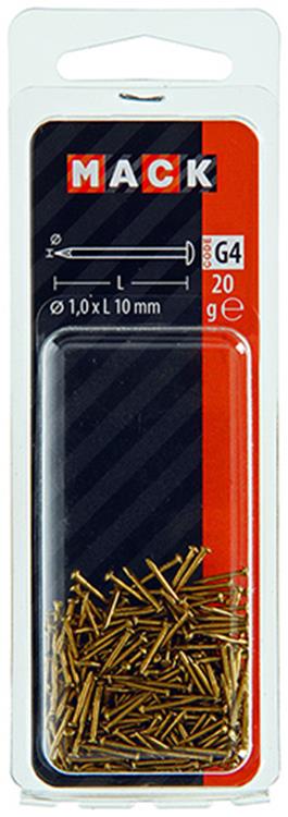 Load image into Gallery viewer, Mack 1017166 - nagel bolle kop messing 20 gr 1,0 x 10 mm | 10 stuks