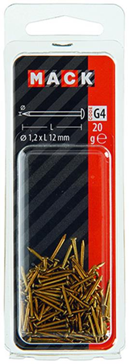 Load image into Gallery viewer, Mack 1017167 - nagel bolle kop messing 20 gr 1,2 x 12 mm | 10 stuks