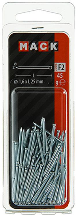 Load image into Gallery viewer, Mack 1017175 - nagel ronde kop staal gehard 45 gr 1,6 x 25 mm | 10 stuks
