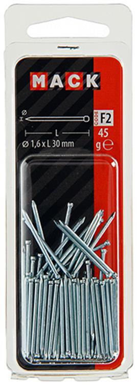 Load image into Gallery viewer, Mack 1017176 - nagel ronde kop staal gehard 45 gr 1,6 x 30 mm | 10 stuks