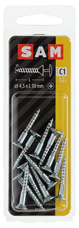 Afbeelding laden in galerijviewer, Mack 1017330 - schroef met kopboring staal verz. 12 st 4,5 x 30 mm | 10 stuks
