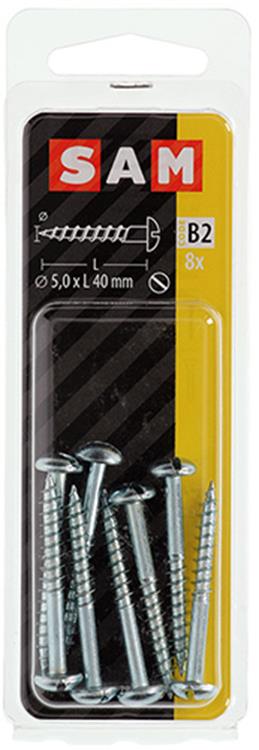 Load image into Gallery viewer, Mack 1017380 - houtschroef bolkop staal verzinkt 8 st 5,0 x 40 mm | 10 stuks