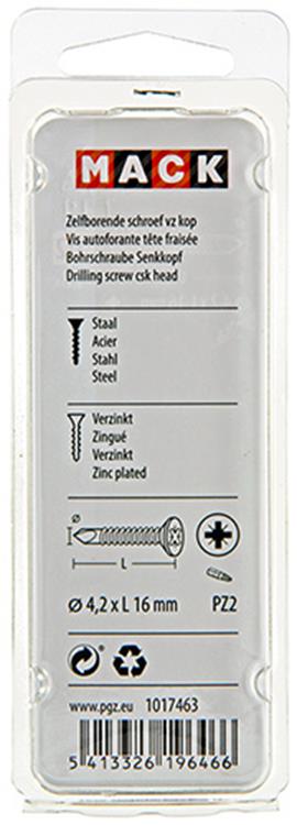 Afbeelding laden in galerijviewer, Mack 1017463 - zelfborende schroef vz kop verz. 28 st 4,2 x 16 mm | 10 stuks