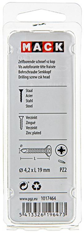 Afbeelding laden in galerijviewer, Mack 1017464 - zelfborende schroef vz kop verz. 26 st 4,2 x 19 mm | 10 stuks