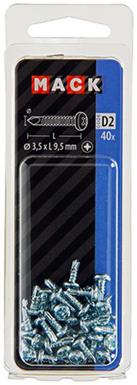 Load image into Gallery viewer, Mack 1017467 - zelfborende schroef cyl. kop verz. 40st 3,5 x 9,5 mm | 10 stuks