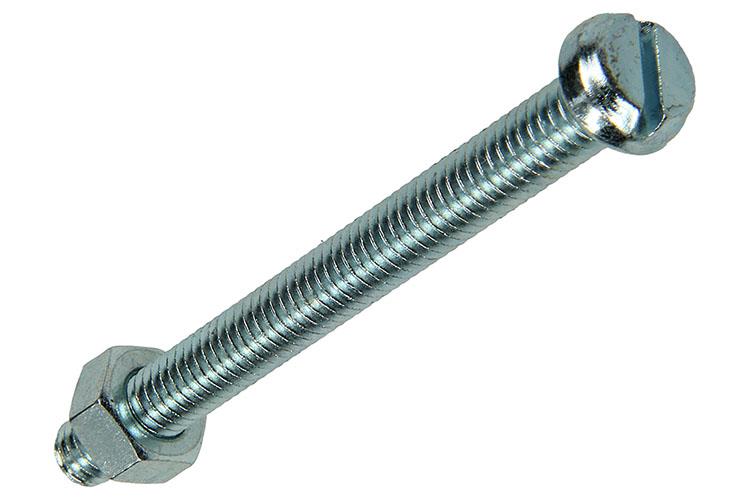 Afbeelding laden in galerijviewer, Mack 1017536 - metaalschroef cyl. kop + moer verz. 4 st m6 x 60 mm | 10 stuks