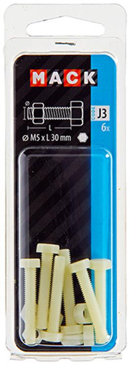 Load image into Gallery viewer, Mack 1017642 - tapbout + moer nylon 6 st m5 x 30 mm | 10 stuks