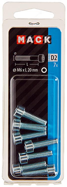 Load image into Gallery viewer, Mack 1017649 - binnenzeskant bout cyl.kop verz. 7 st m6 x 20 mm | 10 stuks