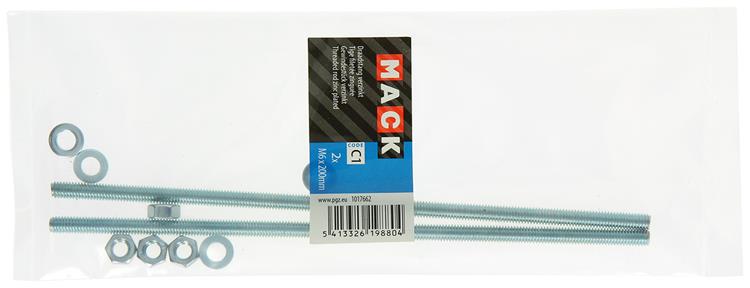 Load image into Gallery viewer, Mack 1017662 - draadeinde + sluitring + moer verz. 2st m6 x 200 mm | 10 stuks
