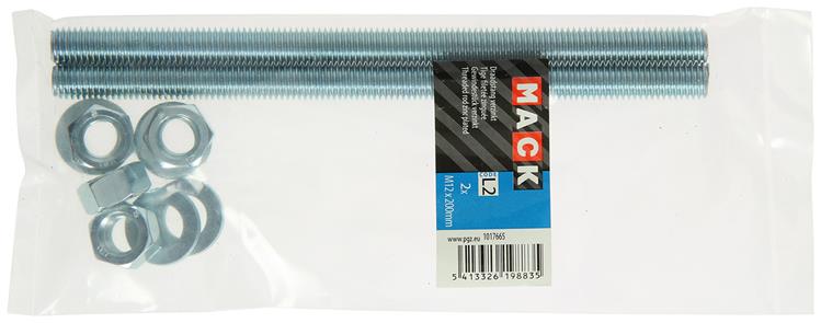 Load image into Gallery viewer, Mack 1017665 - draadeinde + sluitring + moer verz. 2st m12 x 200 mm | 5 stuks
