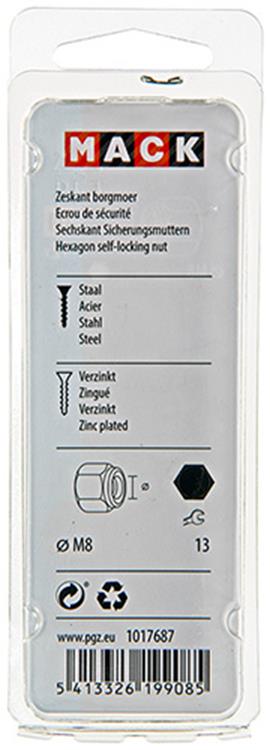 Load image into Gallery viewer, Mack 1017687 - zeskant borgmoer staal verzinkt 12 st m8 | 10 stuks